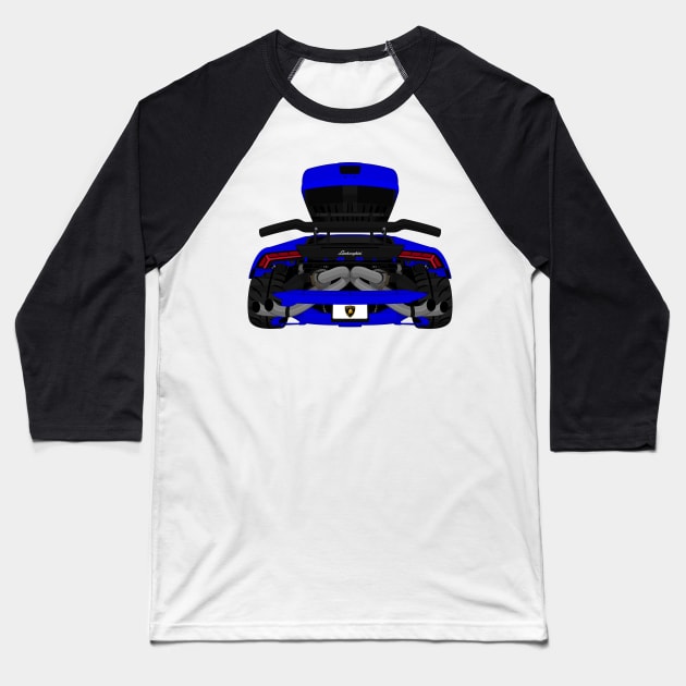 HURACAN DARK-BLUE Baseball T-Shirt by VENZ0LIC